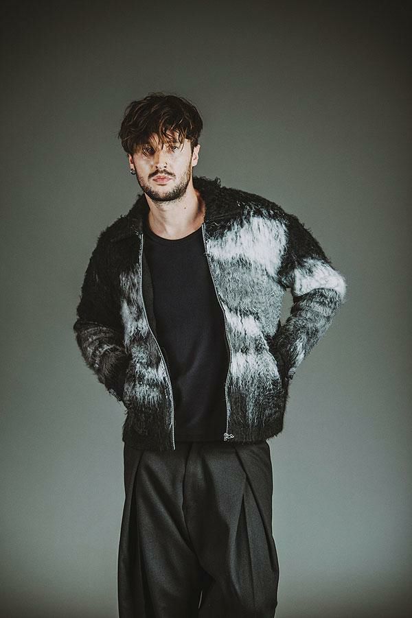 NO ID. ノーアイディー シャギージャカードニットBLZ メンズ ジャケット ニットジャケット シャツジャケット 送料無料 atfjkt NO ID. ノーアイディー シャギージャカードニットBLZ