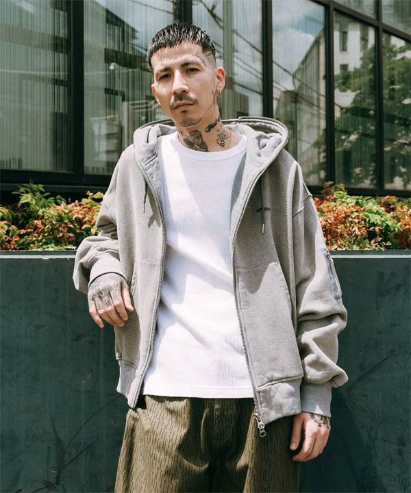 SUBCIETY サブサエティ Full zip hoodie