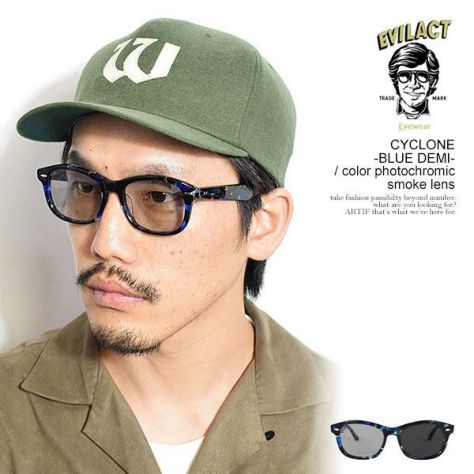 しみたけ　EVILACT EVILACT EYEWEAR イーブルアクト アイウェア CYCLONE -BLUE DEMI