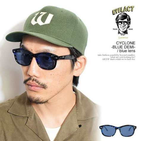 EVILACT EYEWEAR イーブルアクト アイウェア CYCLONE -BLUE DEMI