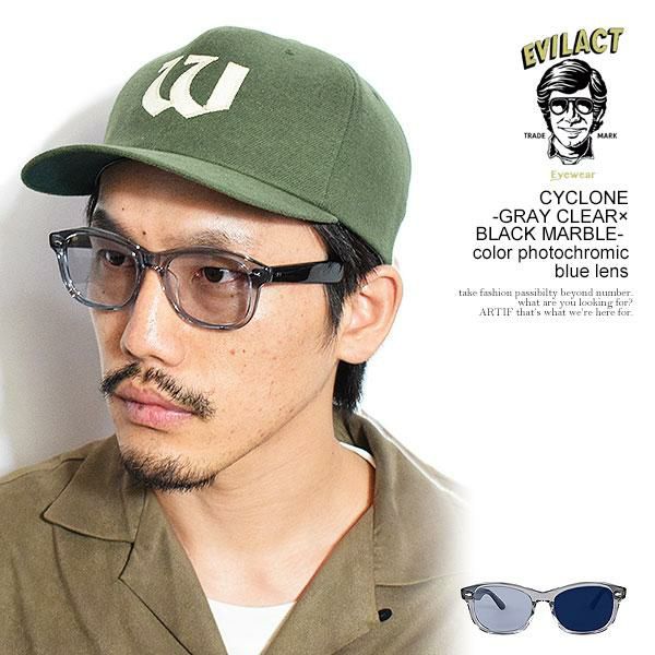 イーブルアクトYALEⅡgray demi x gray clear/調光レンズ YALEⅡ gray demi x gray clear / color photochromic brown lens