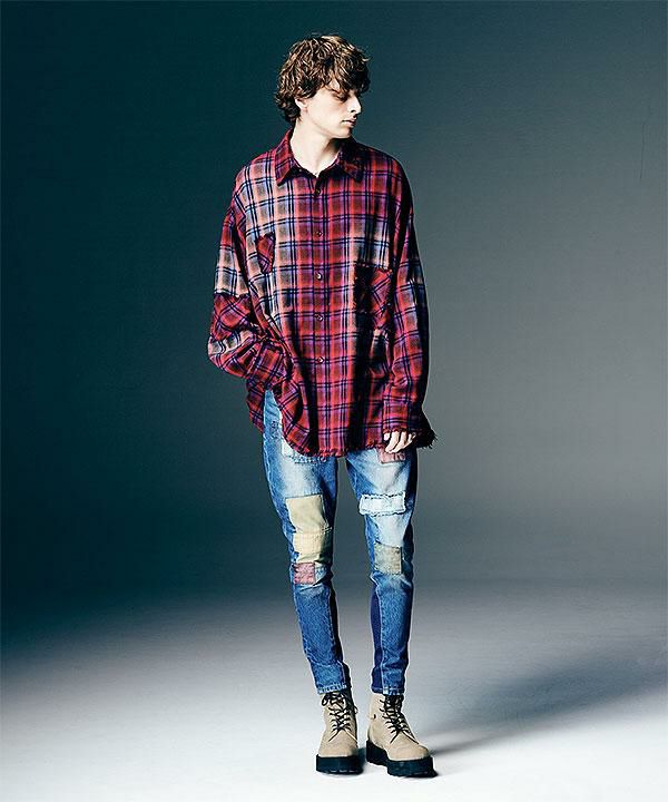 2026 春 先行予約 2月上旬～中旬入荷予定 glamb グラム 4XL Flannel Shirt