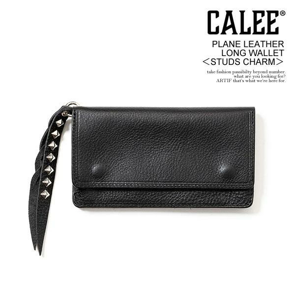 キャリーBLACK STUDS LEATHER LONG WALLET CALEE STUDS LEATHER LONG