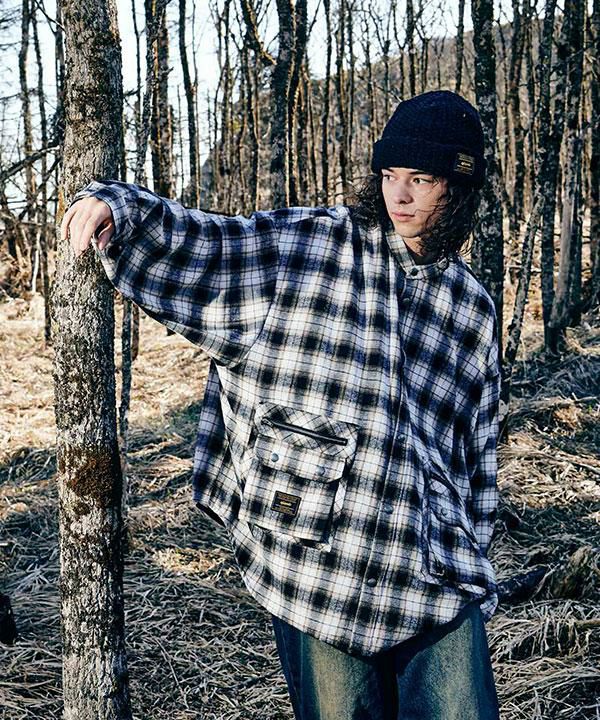 glamb×ARTIF別注 グラム 4XL Stand Collar Shirt ARTIF ver.