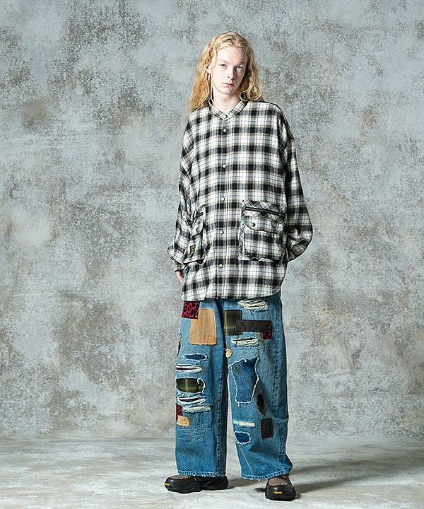 glamb×ARTIF別注 グラム 4XL Stand Collar Shirt ARTIF ver.