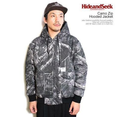 hideandseek ハイドアンドシーク コーデュロイジャケット HIDE AND SEEK ハイドアンドシーク Camo Zip Hooded Jacket