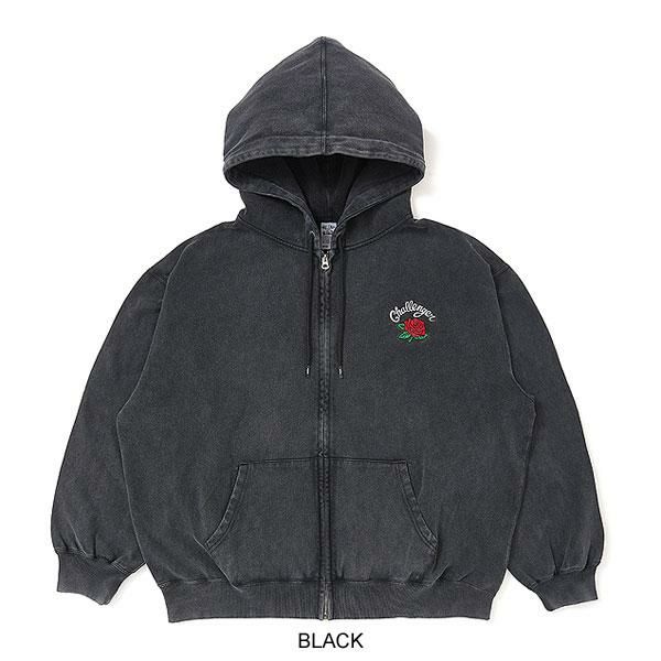 CHALLENGER NYC ROSE HOODIE Mサイズ ブラック CHALLENGER(チャレンジャー) / ROSE ZIP HOODIE | 公式通販・JACK in