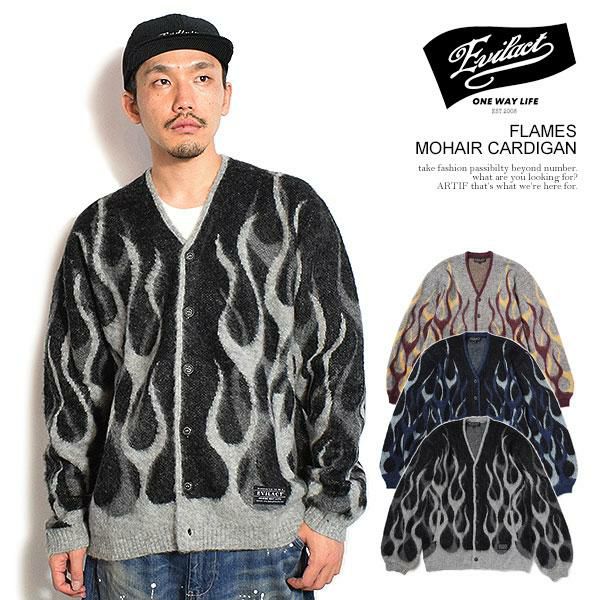 EVILACT イーブルアクト FLAMES MOHAIR CARDIGAN