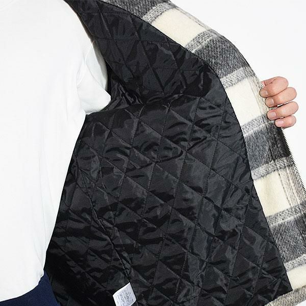 BIG MIKE ビッグマイク OMBRE ZIP QULLTED LINING JACKET -BLK×OFF-