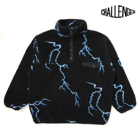 challenger チャレンジャー ボア フリース ジャケット M CHALLENGER チャレンジャー THUNDERBOLT BOA ZIP UP JACKET