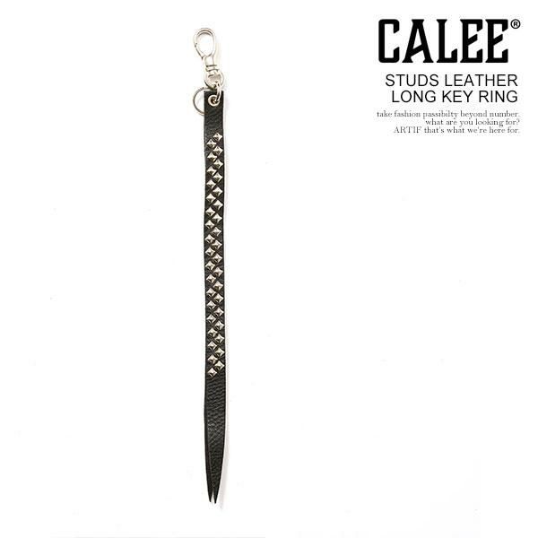 CALEE キャリー STUDS LEATHER SHORT KEY RING