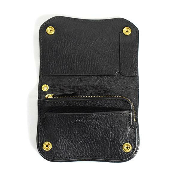 GROOVER LEATHER グルーバーレザー ショートトラッカーウォレット -BLACK-