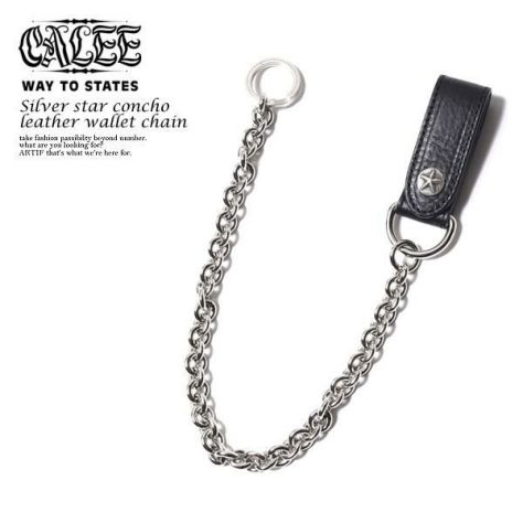 CALEE キャリー SILVER STAR CONCHO LEATHER WALLET CHAIN CL-25AW028LE