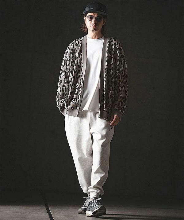 【新品】期間限定GLIMCLAP グリムクラップ ヒョウ柄カーディガンL グレー GLIMCLAP(グリムクラップ)】Minimai detail cardigan -Leopard feather