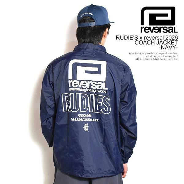 reversal リバーサル RUDIE'S × rvddw 2026_COACH JACKET -NAVY