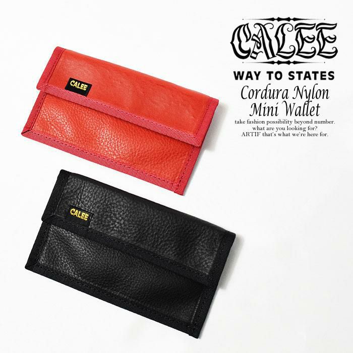 CALEE キャリー 長財布 エンボス バスケットウィーブ EMBOSSING