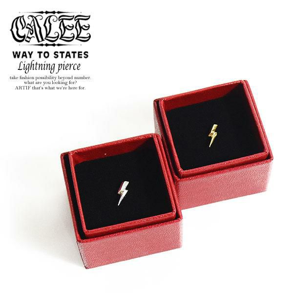 CALEE - MOON ROLL STUDS SILVER PIERCE (SILVER) / ムーン