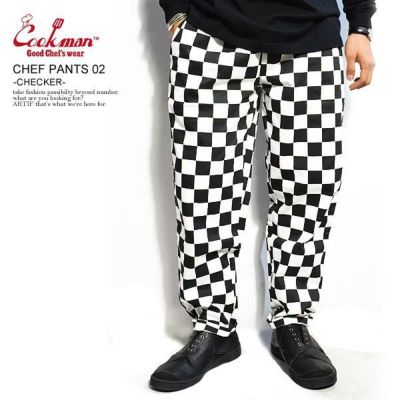 COOKMAN（クックマン）チェッカーブラック シェフパンツ Chef