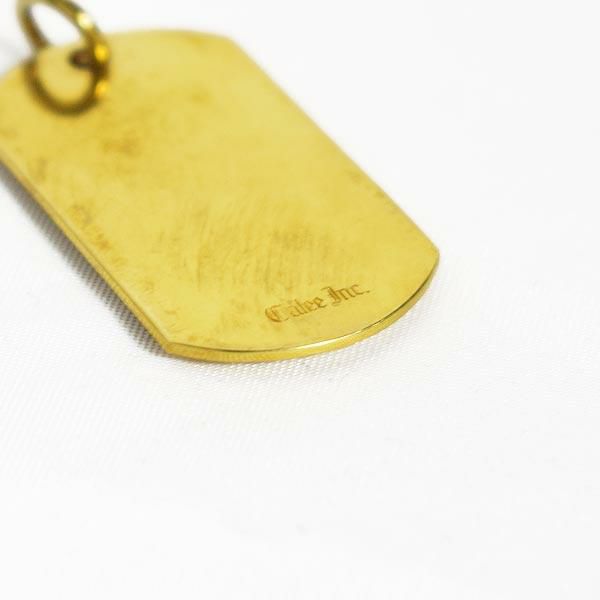 CALEE(キャリー) DIAMOND CUT DOG TAG HEAD【メンズ ネックレス