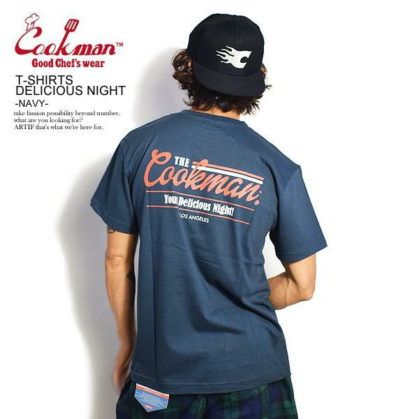 COOKMAN クックマン T-shirts Delicious Night -NAVY- メンズ T