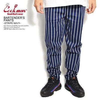 COOKMAN クックマン BARTENDER'S PANTS -STRIPE NAVY- | ARTIF
