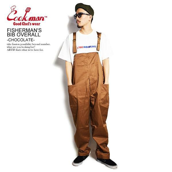 COOKMAN クックマン FISHERMAN'S BIB OVERALL -CHOCOLATE