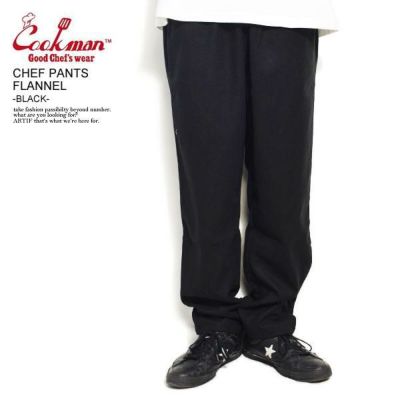 COOKMAN クックマン CHEF PANTS FLANNEL -BLACK- | PHYNAM（ファイナム