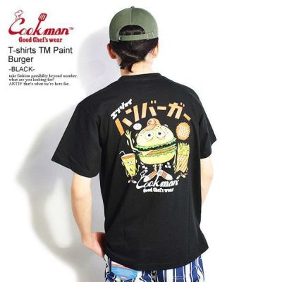 大人気 Cookman クックマン TM Paintトレーナーブラック COOKMAN クックマン T-shirts TM Paint Burger -BLACK- | ARTIF