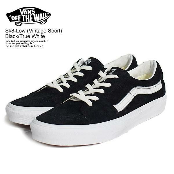 VANS バンズ Sk8-Low (Vintage Sport) Black/True White メンズ