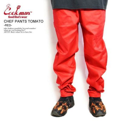 COOKMAN クックマン CHEF PANTS TOMATO -RED- メンズ パンツ シェフ