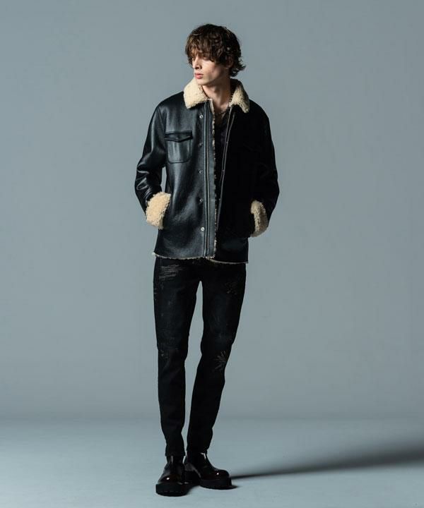 【glamb】(グラム）シングルライダース Yahoo!オークション - glamb(グラム) デニムシングルライダース