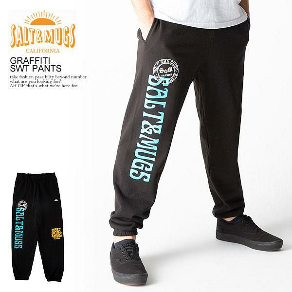 30％OFF SALE セール SALT&MUGS ソルトアンドマグス GRAFFITI SWT PANTS